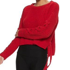 Candies Red Cropped Sweater